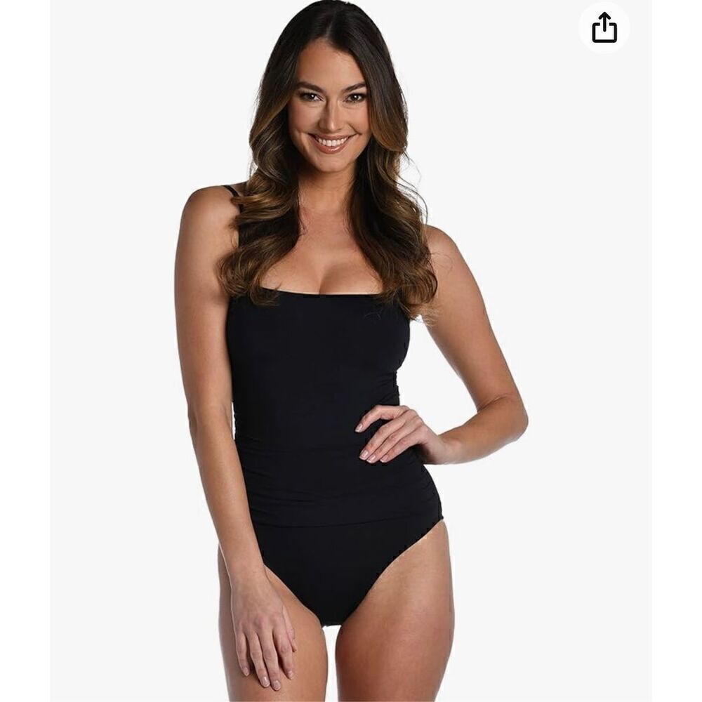 La Blanca Island Goddess Rouched Body Lingerie Mio One Piece Swimsuit